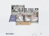 C户型建面91平三房