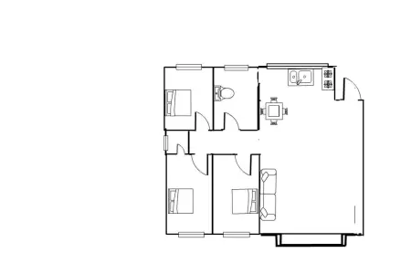 青港公寓 3室2厅2卫南北 中装