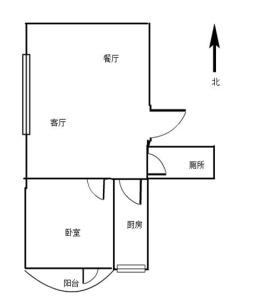 海印长天 1室2厅1卫南北 精装