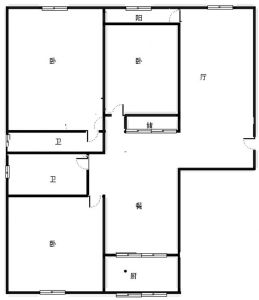 东方花园西区 3室2厅2卫南北 精装