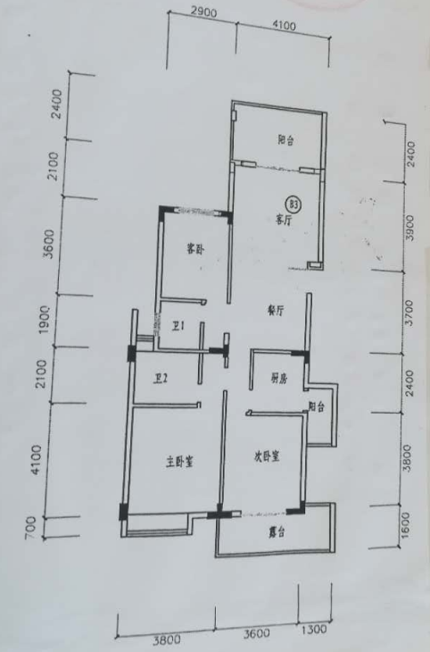 中航城果岭东方，3房2厅2卫，精装，1900.0元/月，新房联网（独家代理）