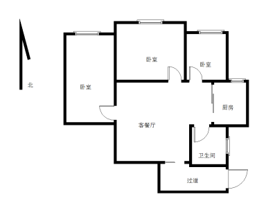 延安路三十九号2房1厅1卫南中装真实好房