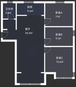 澜亭雅居 3室2厅1卫 53万 南北通透,业主急售,性价比高