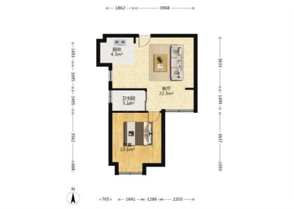 丰收佳苑四期1室1厅1卫南精装真实好房