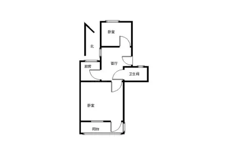 后钟村2房1厅1卫南北中装真实好房