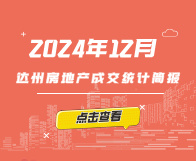 【指数】2024年12月达州楼市成交统计