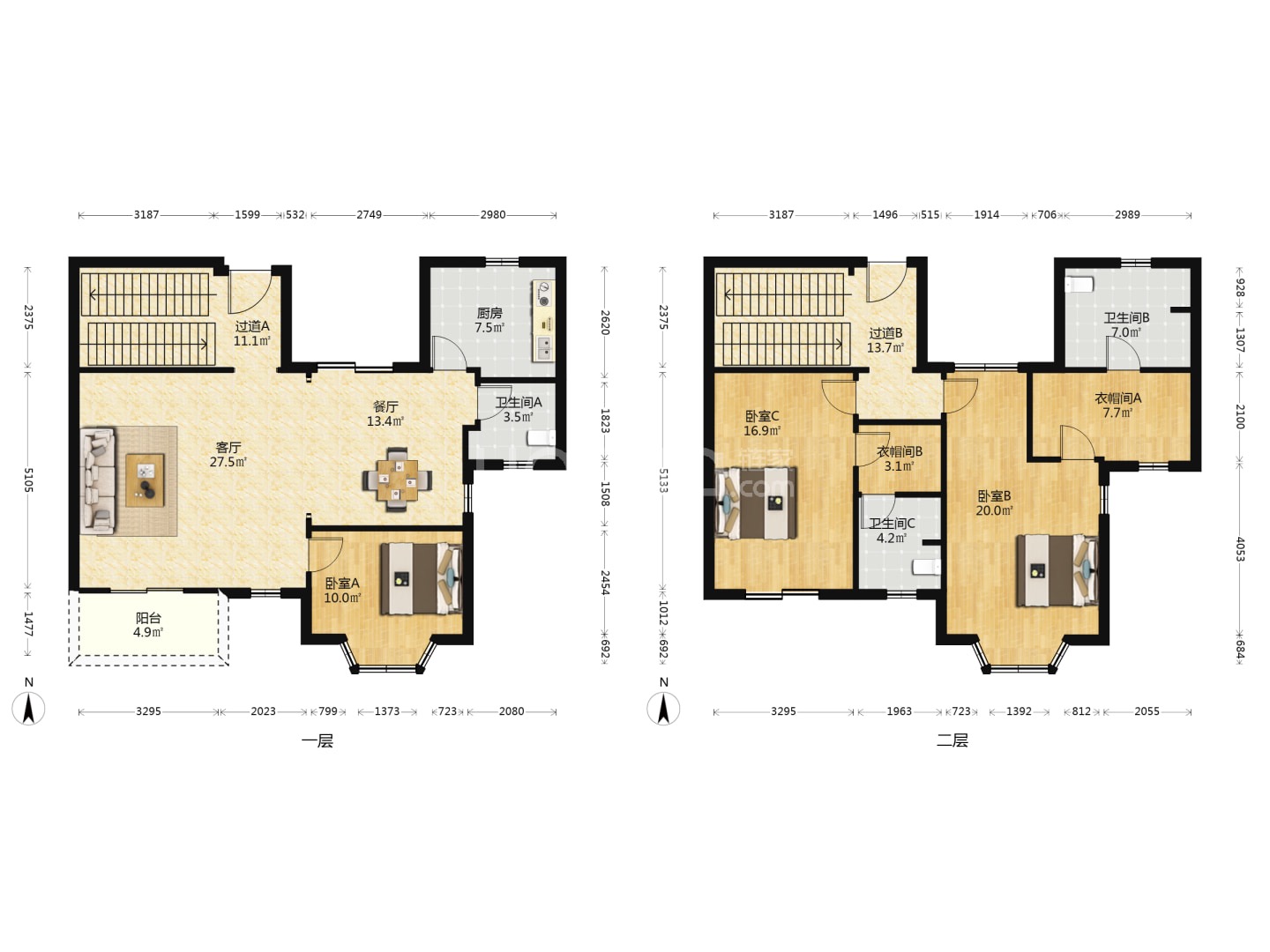 美兰湖花园 4室2厅4卫 850万 视频房
